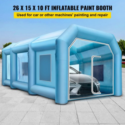 Tienda de Pintura Inflable en Aerosol para Cabina de Pintura 26x15X10ft (8 x 4.5 x 3m) para Pintura de Automóviles