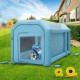 Comprar Cabina de Pintura Inflable 4x2,5x2,5 m Carpa Hinchable Tela Oxford 210D PVC Soplador de Inflado 680W Ventilador 330W Cabina de Garaje Inflable Portátil Azul Carpa para Automóvil Camping Feria