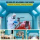 Buy Inflatable Paint Booth 6x3x2.5m Inflatable Tent 210D Oxford Fabric PVC 680W Inflation Blower 330W Fan Portable Inflatable Garage Booth Blue Car Tent Camping Fair