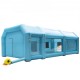 Cabina de Pintura Inflable 6x3x2,5 m Carpa Hinchable Tela Oxford 210D PVC Soplador de Inflado 680 W Ventilador 330 W Cabina de Garaje Inflable Portátil Azul Carpa para Automóvil Camping Feria