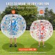 Comprar 2 pelotas de parachoques inflables de 1,5 m x 1,2 m, pelota de rebote inflable con cuerpo de PVC para actividades al aire libre, pelota de parachoques inflable de puntos rojo y azul