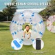 Comprar 2 pelotas de parachoques inflables de 1,5 m x 1,2 m, pelota de rebote inflable con cuerpo de PVC para actividades al aire libre, pelota de parachoques inflable de puntos rojo y azul