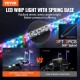 Comprar 2 luces de látigo con base de resorte, luz de látigo LED con aplicación y control remoto, látigo de luz de persecución RGB en espiral de 360 ​​° impermeable con 2 banderas 914,4 mm UTV, ATV