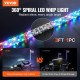 Comprar Látigo de luz LED de 36 pulgadas con aplicación y control remoto RF, impermeable 360° espiral RGB con 2 banderas, decoración de iluminación para UTV, ATV, motocicletas, RZR, Can-Am, camiones