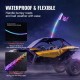 Comprar Látigo de luz LED de 48 pulgadas con aplicación y control remoto RF, impermeable 360° espiral RGB con 2 banderas, decoración de iluminación para UTV, ATV, motocicletas, RZR, Can-Am, camiones