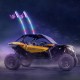 Comprar 2 luces de látigo de 4 pies, luz LED con aplicación y control remoto RF, látigos RGB en espiral impermeables de 360° con iluminación y 4 banderas, para UTV, ATV, motocicletas, Can-Am, camiones