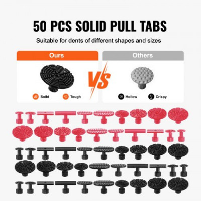 VEVOR 107 piezas Kit de reparación de abolladuras sin pintura con elevador dorado extractor de puente martillo deslizante extractor de abolladuras