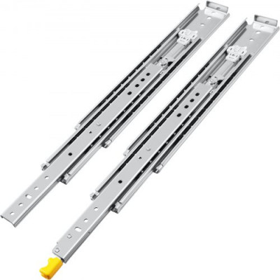 Guías para Cajones 50,8 cm, Rieles para Cajones 227 kg, Carriles para Cajones Correderas para Cajones Guías Laterales para Cajones con Rodamiento de Bolas Guías Telescópicas para Cajones Plata