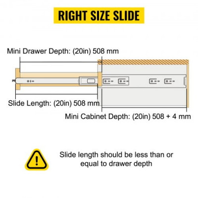 Guías para Cajones 50,8 cm, Rieles para Cajones 227 kg, Carriles para Cajones Correderas para Cajones Guías Laterales para Cajones con Rodamiento de Bolas Guías Telescópicas para Cajones Plata