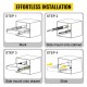 Buy Drawer Slides 55.9 cm, Drawer Rails 227 kg, Drawer Tracks Drawer Slides Ball Bearing Side Drawer Slides Telescopic Drawer Slides Silver