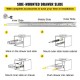 Buy Drawer Slides 2PCS Drawer Rails 61x5.3x1.92cm Drawer Runners Cold Rolled Steel Load 113kg Drawer Slides Side Rails for Drawers with Ball Bearing