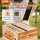 Comprar Kit de Colmena de Abejas de Madera 10 Marcos con Caja Profunda Madera de Cedro Recubierta de Cera de Abejas Base de Ventanas Acrílicas Transparentes para Apicultores Principiantes Profesionales