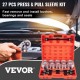 Buy Bearing Removal Tool Kit 44 x 11.5 x 39 cm Bearing Extractor Set 27 Pieces Steel Material Pulling Pressure Sleeve Kit with 5 Discs for Workshops and Garages