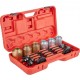 Buy Bearing Removal Tool Kit 56 x 14 x 32.5 cm Bearing Extractor Set 26 Pieces Steel Material Pulling Pressure Sleeve Kit with 4 Discs for Workshops and Garages