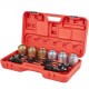 Buy Bearing Removal Tool Kit 56 x 14 x 32.5 cm Bearing Extractor Set 26 Pieces Steel Material Pulling Pressure Sleeve Kit with 4 Discs for Workshops and Garages