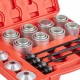 Buy Bearing Removal Tool Kit 51 x 10 x 43 cm Bearing Extractor Set 28 Pieces Steel Material Pulling Pressure Sleeve Kit with 4 Discs for Workshops and Garages