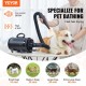 Buy Dog Hair Dryer 2000W Dog Dryer Adjustable Speed Temperature Grooming Hair Dryer with 4 Different Nozzles Extendable Hose Approx. 71-239cm for Pets, Black