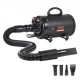 Buy Dog Hair Dryer 2000W Dog Dryer Adjustable Speed Temperature Grooming Hair Dryer with 4 Different Nozzles Extendable Hose Approx. 71-239cm for Pets, Black