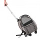 VEVOR Transportín para Mascotas con Ruedas Carga de 8,1 kg Maleta para Gatos 34x28x42 cm Transportador para Mascotas con Asa Telescópica Correa para Hombro Cremallera con Autocierre para Perros, Gris