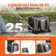 VEVOR Transportín para Mascotas con Ruedas Carga de 11,3 kg Maleta para Gatos 46x28x28 cm Transportador para Mascotas con Asa Telescópica Correa para Hombro Cremallera con Autocierre para Perros, Gris