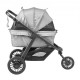 Koop Hondenwandelwagen 3 draaibare PU-wielen met rem Kinderwagen Belasting 34kg Kattenwandelwagen Bekerhouder Opbergmand Kussen voor kleine/middelgrote honden, Grijs