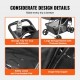 Buy Dog Stroller 3 Swivel Wheels 1 Brake Pet Stroller Load Capacity 16kg Pet Carrier with Velcro Front Pedal Storage Basket Cup Holder, Black