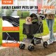 Buy Dog Stroller 4 Swivel Wheels 1 Brake Pet Stroller Load 16kg Dog Carrier Removable Bracket Storage Basket Cup Holder for Dogs, Black Dark Grey