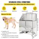 Bañera para Perros Gatos de Acero Inoxidable 127cm 99.8KG con Elevación Eléctrica