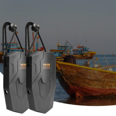 VEVOR 2 Piezas Defensas Planas para Barcos de EVA de Alta Resistencia 410x220mm con Cuerda y Práctica Bolsa de Almacenamiento Parachoques para Proteger Muelle de Atraque de Barcos de Clase A y Clase 1