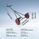 Kaufen Sie Anhängerwagen, Tragfähigkeit 190 kg, Kohlenstoffstahl, verstellbare Länge von 244–294 cm, mit pneumatischen Rädern, 40,6 cm, rutschfeste Unterstützung zum Bewegen von Kajaks, Motorbooten oder Fischerbooten