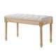 Comprar Banco Tapizado 80x40x48 cm Banco de Entrada con Cojín Acolchado de Espuma y Patas de Madera de Goma, Reposapiés Acolchado Carga 100 kg, para Comedor, Salón, Dormitorio, Pasillo, Beige