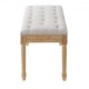 Comprar Banco Tapizado 80x40x48 cm Banco de Entrada con Cojín Acolchado de Espuma y Patas de Madera de Goma, Reposapiés Acolchado Carga 100 kg, para Comedor, Salón, Dormitorio, Pasillo, Beige