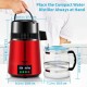 Buy Water Distiller 4L Water Distillation Filter with Glass Container 750W 1L/H Speed Adjustment, Distillation Purifier Filter 7.9lbs Stainless Steel with Double Screen, Red