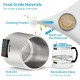 Buy Water Distiller 4L Water Distillation Filter with Glass Container 750W 1L/H Speed Adjustment, Distillation Purifier Filter 7.9 lbs Stainless Steel with Double Screen, Silver