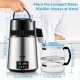 Buy Water Distiller 4L Water Distillation Filter with Glass Container 750W 1L/H Speed Adjustment, Distillation Purifier Filter 7.9 lbs Stainless Steel with Double Screen, Silver