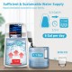 Buy Water Distiller 4L Distillation Filter 750W 1L/H Speed Adjustment, Distillation Filter Purifier 7.9 lbs Stainless Steel with Double Screen, White