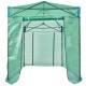 Comprar Invernadero de Jardín 247,8x181,8x228 cm Refugio para Plantas Cubierta de PE de Alta Resistencia con Puertas, Ventanas, Marco de Acero con Recubrimiento en Polvo Invernadero Retráctil, Verde