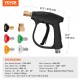 Comprar Pistola Limpiadora de Alta Presión 4350 PSI Entrada M22-14 Conector de Manguera de Salida 1/4" Mango de Lavado a Presión de Acero Inoxidable con 5 Colores de Boquillas de Conexión Rápida