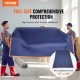 Buy Furniture Moving Blankets 1829x1016mm Heavy Duty Packing Protection Blankets 6 Pack Non-Woven Fabric Recycled Cotton for Protecting Furniture, Floors, Appliances, Blue/Orange