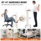 Buy Mobile Standing Desk Height Adjustable 713-1118mm Sit/Stand Desk Load 18.1kg with Gas Spring 360° Swivel Casters Lockable Computer Table for Home Office School