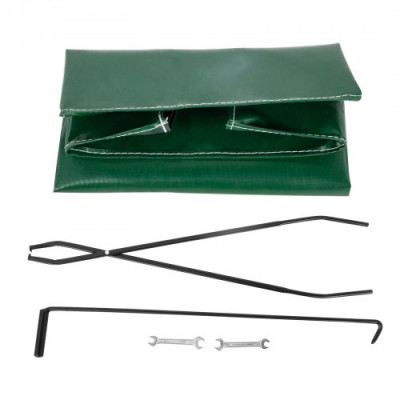 VEVOR Estante de Leña con Cubierta 244,5 x 36,2 x 122 cm Estante para Leña Exterior Capacidad de Carga 590 kg Estante de Leña de Acero Estante para Leña con Pies Estante de Registro de Chimenea Negro