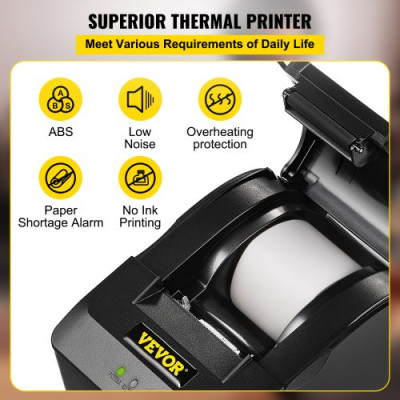 Impresora Térmica de Ticket 58 mm Impresora Térmica Recibos ESC/POS USB Impresora Térmica Impresora térmica de Recibos Impresora Térmica Inalámbrica 193 x 136 x 122 mm Impresora Portátil