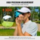 VEVOR Telémetro de Caza/Golf 1183 Metros Precisión del Telémetro Láser ±1 m Aumento 6X Visor de 22 mm con Montaje Magnético Compensación de Pendiente Equipo de Bloqueo de Bandera para Golfista