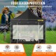 Comprar Tenda dobrável com paredes laterais 3 x 3 m Gazebo dobrável Tendas de PVC à prova d'água com bolsa de pano Gazebo externo com 3 alturas ajustáveis pretas para festas, casamentos e reuniões