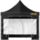 Buy Folding Gazebo with Sidewalls 3 x 3m Pop Up Gazebo Waterproof PVC Tents with Cloth Bag Outdoor Gazebo 3 Adjustable Heights Black for Parties, Weddings, Gatherings