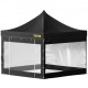 Buy Folding Gazebo with Sidewalls 3 x 3m Pop Up Gazebo Waterproof PVC Tents with Cloth Bag Outdoor Gazebo 3 Adjustable Heights Black for Parties, Weddings, Gatherings