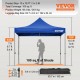 Kaufen Sie Faltzelt mit Seitenwänden, 3 x 3 m, Faltpavillon, wasserdichte PVC-Zelte mit Stofftasche, Outdoor-Pavillon, 3 verstellbare Höhen, Blau, für Partys, Hochzeiten, Versammlungen