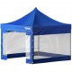 Comprar Tenda dobrável com paredes laterais 3 x 3 m Gazebo dobrável Tendas de PVC à prova d'água com bolsa de pano Gazebo externo com 3 alturas ajustáveis azul para festas, casamentos e reuniões