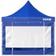 Buy Folding Gazebo with Sidewalls 3 x 3m Pop Up Gazebo Waterproof PVC Tents with Cloth Bag Outdoor Gazebo 3 Adjustable Heights Blue for Parties, Weddings, Gatherings