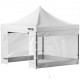 Buy Folding Gazebo with Sidewalls 3 x 3m Pop Up Gazebo Waterproof PVC Tents with Cloth Bag Outdoor Gazebo 3 Adjustable Heights White for Parties, Weddings, Gatherings